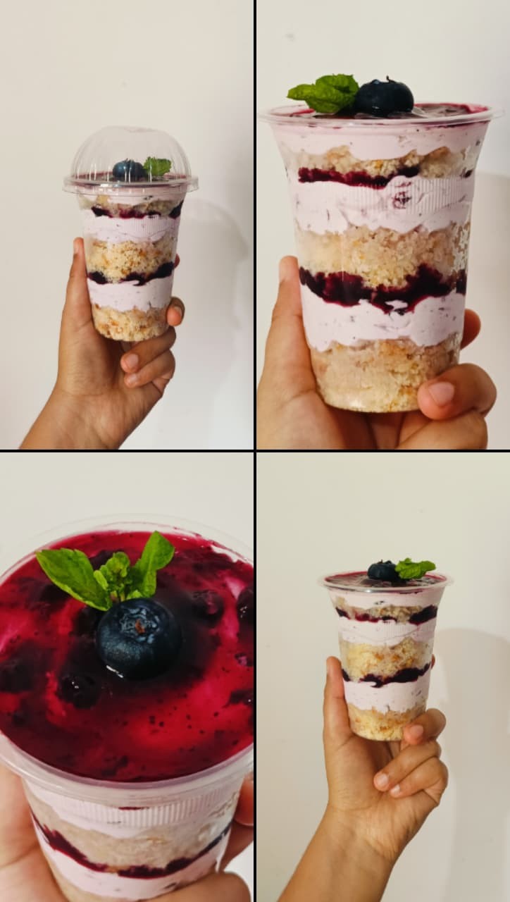 Blueberry Glass Cake