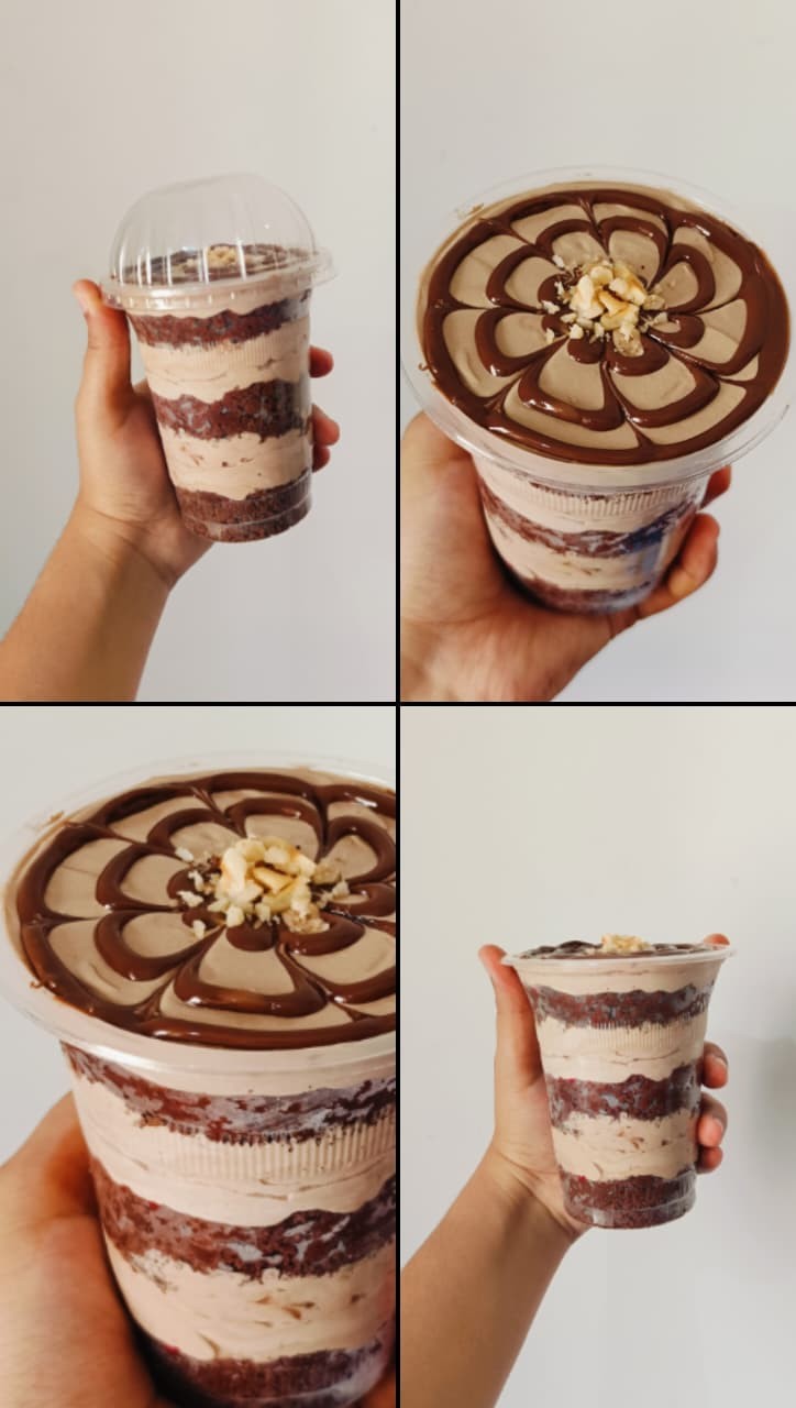Hazelnut Nutella Glass Cake