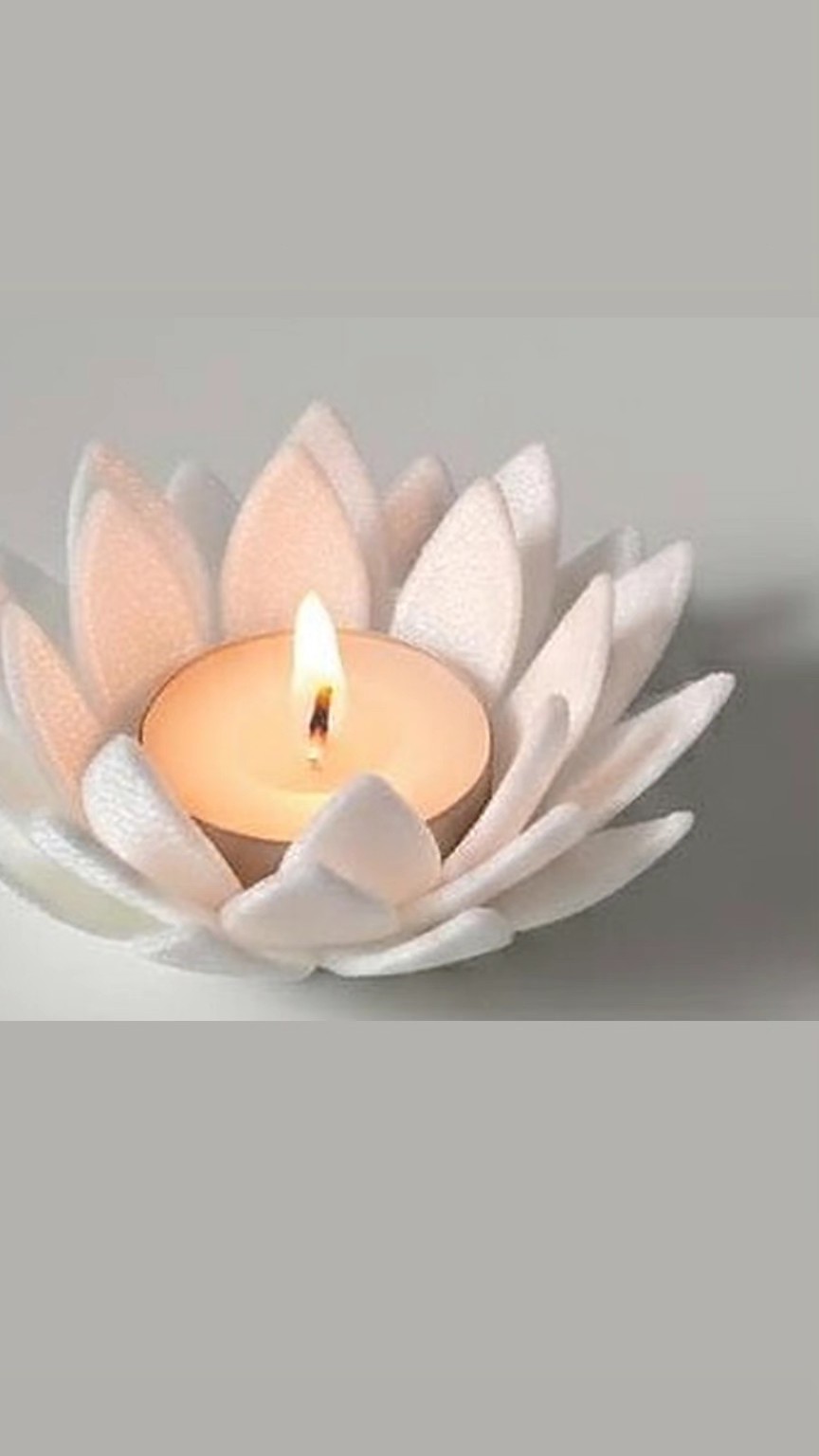 Lotus Candle White Colour