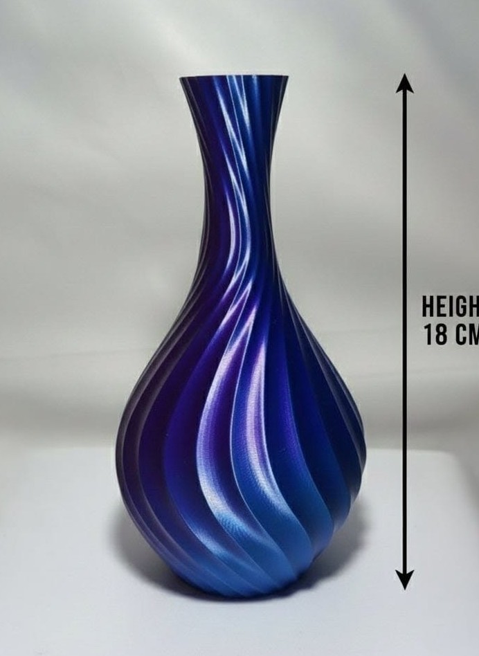 Flower Pot Blue & Purple Colour