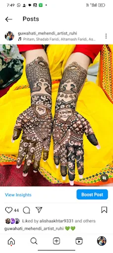 Ruhi mehendi artist