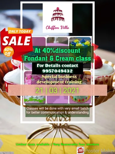 Chiffon Villa: Cakes and Baking class